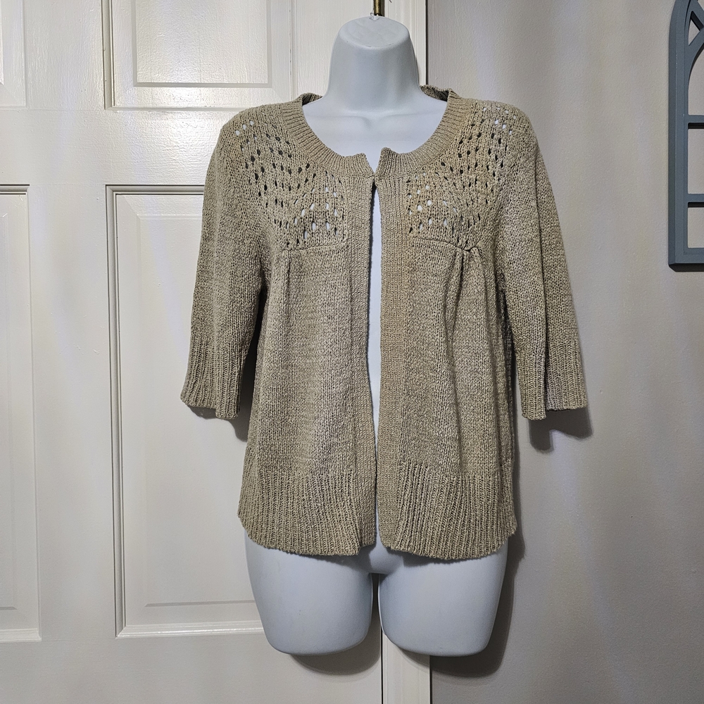 August Silk Light Tan Women's Cardigan